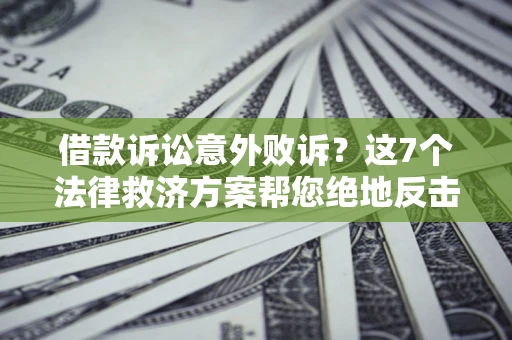 北京借款诉讼意外败诉？这7个法律救济方案帮您绝地反击！