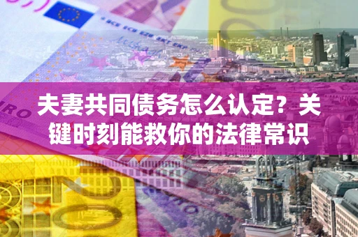 北京夫妻共同债务怎么认定？关键时刻能救你的法律常识